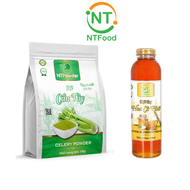 Combo Bột Cần Tây sấy lạnh nguyên chất NTPOWDER 100gr và Mật Ong hoa cafe NTFOOD 330ml - Nhất Tín Fo