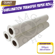 Magic photo QUAFF Sublimation Transfer Paper Roll 100Gsm 36inches x 100meters