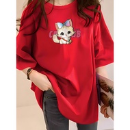 [AMYGO] 1XL-5XL T shirt Women 2Y761 T shirt Women Tshirt BlouseTshirt Clothes Elasticity Silk T-Shir