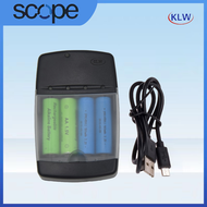 New 4 slots Smart USB Battery Charger for Rechargeable Battery AA AAA AAAA 1.5V Alkaline charger