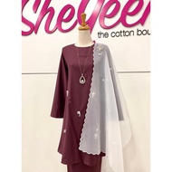 Kurung Riau Laraa in Maroon