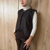 Valeria Stripe Vest - Trendy Vest Vest Woman