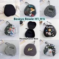 【Discount】For Baseus Bowie H1 H1i Headphone Hard Case Pure black Headset Earpads EVA Casing Box
