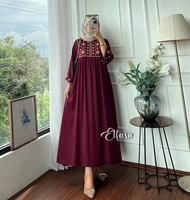 (C0D)GAMIS RAYON BORDIR LEBARAN/ GAMIS RAYON PREMIUM BORDIR/GAMIS BORDIR KEKINIAN
