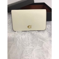 ขนาดของของแท้100%: 11*8*2.5ซม. C5870 C4818 COACH เคสเสียบการ์ดแบบบางการ์ดพับได้หลายใบ5870 4818