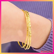 tomeiofficial store 仿古手镯 Sand Gold Ancient Method Bracelet Female Long Not Fade Bohemian Plain Circl