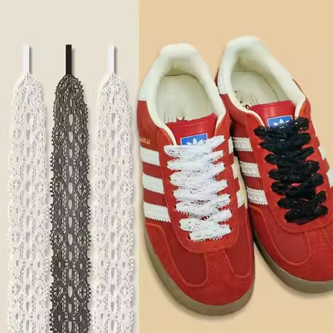 Flat Lace Fancy Shoelaces Lace Shoe Laces for Women 2.5CM Width 80CM/100CM/120CM Canvas Sneaker Outd