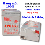 Bình Ắc Quy Khô Acquy Apolo 6V-4Ah 6V-5Ah
