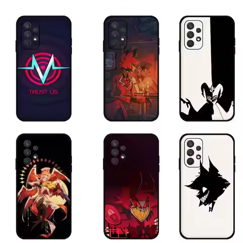 H-Hazbins H-Hotels Black Silicone Phone Case For Samsung S24, S25, 22, 30, Note20, Lite, Ultra, 5G, 