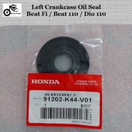 LEFT CRANKCASE OIL SEAL for Honda Beat Fi / Beat110 - 91202-K44-V01 - Genuine from Thailand