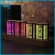 Nixie Tube Clock Set Alarm Clock Simulation LED Display Vintage Colorful Electronic Nixie Tube Digit