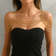 Elegant Multi-Layer Shoulder Chain Jewelry for Women Bridal Wedding Dress Accessory 7G29