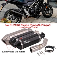 Slip On For SUZUKI SV650 SV650X SV650S SV 650 2016 - 2022 Motorcycle Exhaust System Mid Link Pipe Mu