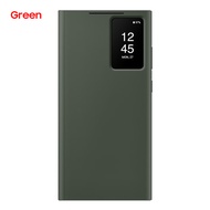 SAMSUNG Galaxy S23 Ultra S-View Wallet Phone Case Protective Cover W/Card Holder Slot Finger Tap Cle