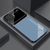 OPPO A73, A93 Case Shiny Tempered Glass Back