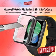 Huawei Watch Fit SE, Fit 2 3 4 Pro Protector Case, 2in1 Soft Casing With Screen Cover (for fit2 fit3