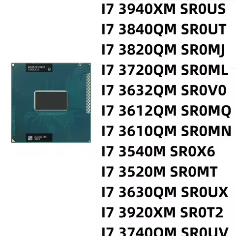 USED I7 3520M i7 3540M i7 3610QM I7 3630QM I7 3612QM I7 3632QM I7 3720QM I7 3740QM I7 3820QM I7 3840
