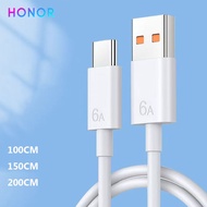 Original Honor 66W 100W 6A USB Type C Cable SuperCharge Fast Charing Data Line For Honor 300 200 100