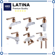 Kitchen Bathroom Faucet Water Double Pillar Sink Tap Pillar tap Basin tap sink / White Gold / Premiu