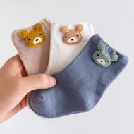 LB Baby Socks 1-18 months Set of 3 Pairs 3D Animal Motif 3in1 Baby Kids Socks KK262