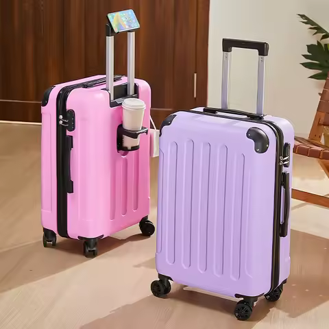 20-28 Inch Luggage Suitcase with Wheels Travel Bag Featuring Cup Holder And Phone Stand - Essential 
