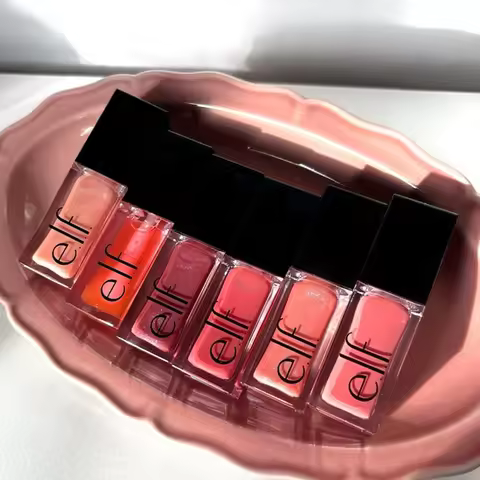 Elf Shimmer Lipstick Tinted Lip Gloss Lip Balm Moisturizing Primer Lip Cream Non-sticky Blusher Liqu