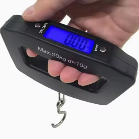 50Kg 10g Luggage Weight Scale, LCD Luggage Scale Travel Digital, Fish Scale, Home Electronic Portabl