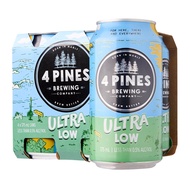 4 Pines Ultra Low Non Alcoholic ( (Alcohol Free Craft Beer Australia) Pack of 4 (4 x 375ml)