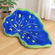 honeybird Imitation Leaf Absorbent Hand Towel Plant Pattern Hanging Towel Kitchen Bathroom Cleaning 