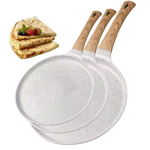 20/24/28cm Nonstick Crepe Egg Pan Pizza Frying Pan Tortillas Griddle Pan Granite Coating Flat Pancak
