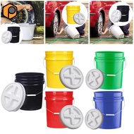 [prettyia] Bucket Pail with Lid Barrel Pail Food Storage Container for Home Auto Shop Car Washing
