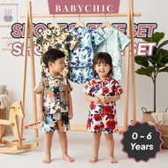 Kids Short Sleeve Set 0-6 Years Baju Lengan Pendek Seluar Pendek Budak Cotton Casual Wear Outfit