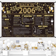 18st Happy Birthday Banner Back in 2006 Backdrop For Birthday 18st 30th 40th 50th 60th Backdrop Curt
