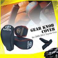 2008 - 2013 Toyota Vios Yaris Genuine Leather Gear Knob Cover Handbrake Cover Handsewn Leather Cover
