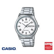CASIO นาฬิกาข้อมือ CASIO รุ่น MTP-V006D-7BUDF วัสดุสเตนเลสสตีล สีขาว
