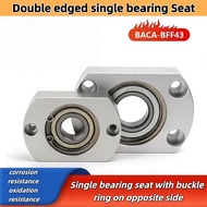 Bearing housing assembly with double edge trimming and single bearing housing BACA snap ring type be