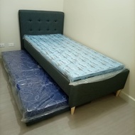 ✗㍿Upholstered Bed Frame with Pull-out Bed FREE ASSEMBLE