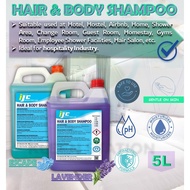 Luxury Hair & Body Shampoo / Hair & Body Wash / Antibacterial / Escape / Lavender / Liquid / 5L