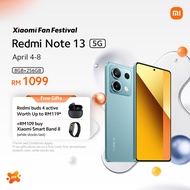 Xiaomi Redmi Note 13 5G Smartphone | 8+256GB, 108MP triple camera, 120Hz AMOLED display, 1 year warranty