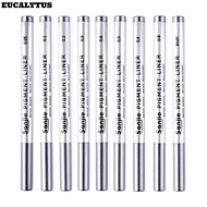 EUCALYTUSS 9Pcs/Set Sketch Pens, Black Ink Writing/Painting/Sketch Art Pens, Portable Multiliner Art