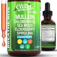 CleanNutraBreatheRite Organic Helichrysum Liquid Drops Containing Chlorophyll for Lung with Irish Se
