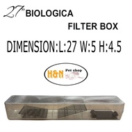 Blue top filter box 27" x 5" x 4.5" for aquarium 3-6 feet