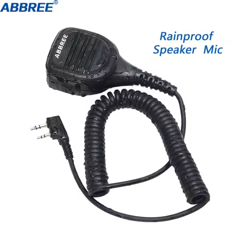 ABBREE AR-760 Walkie Talkie Rainproof Speaker Mic Microphone with PTT For Baofeng UV-5R Mini UV-32 2