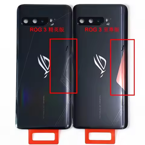 Original 6.59" For Asus ROG Phone 3 ZS661KS Back Cover Camera Frame Lens For Asus ROG 3 Rear Door Ba