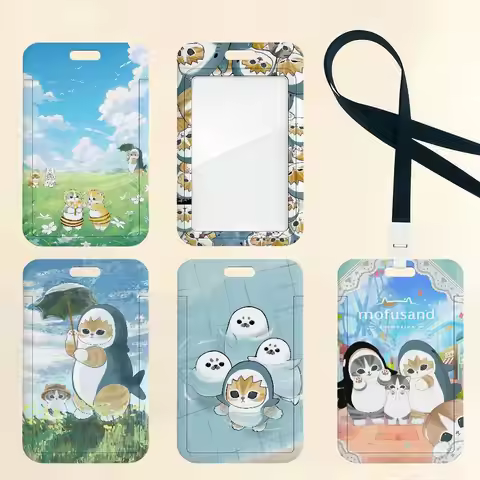 Cute Cat M-MofusandES Card Holder Cardcase Home Use Bank Credit Student ID Subway Work Permit Protec