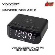 Vinnfier Wireless Alarm Clock Radio NEO AIR 2 with Wireless Charging, Dual Alarm Clock, FM Radio &amp; USB Slot