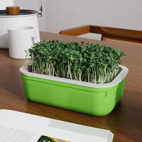 〔20E〕|1Pcs High Pot Plastic Germination Tray Grid Design for Home Sprout Cultivation〔25〕