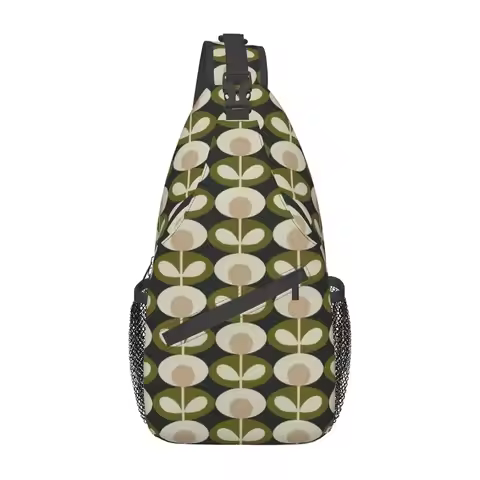Orla Kiely Multi Stem Flowers Sling Bags for Travel Hiking Men's Scandinavian Style Chest Crossbody 