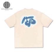 HUB CONCEPT STORE | "Doodle HUB" 230GSM OVERSAIZ TEE (HITAM/PUTIH/BEIGE)