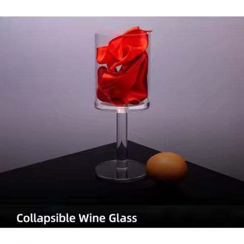 Collapsible Wine Glass Magic Trick - Professional Illusion Prop by Joshua Jay | Close-Up Card & Ment